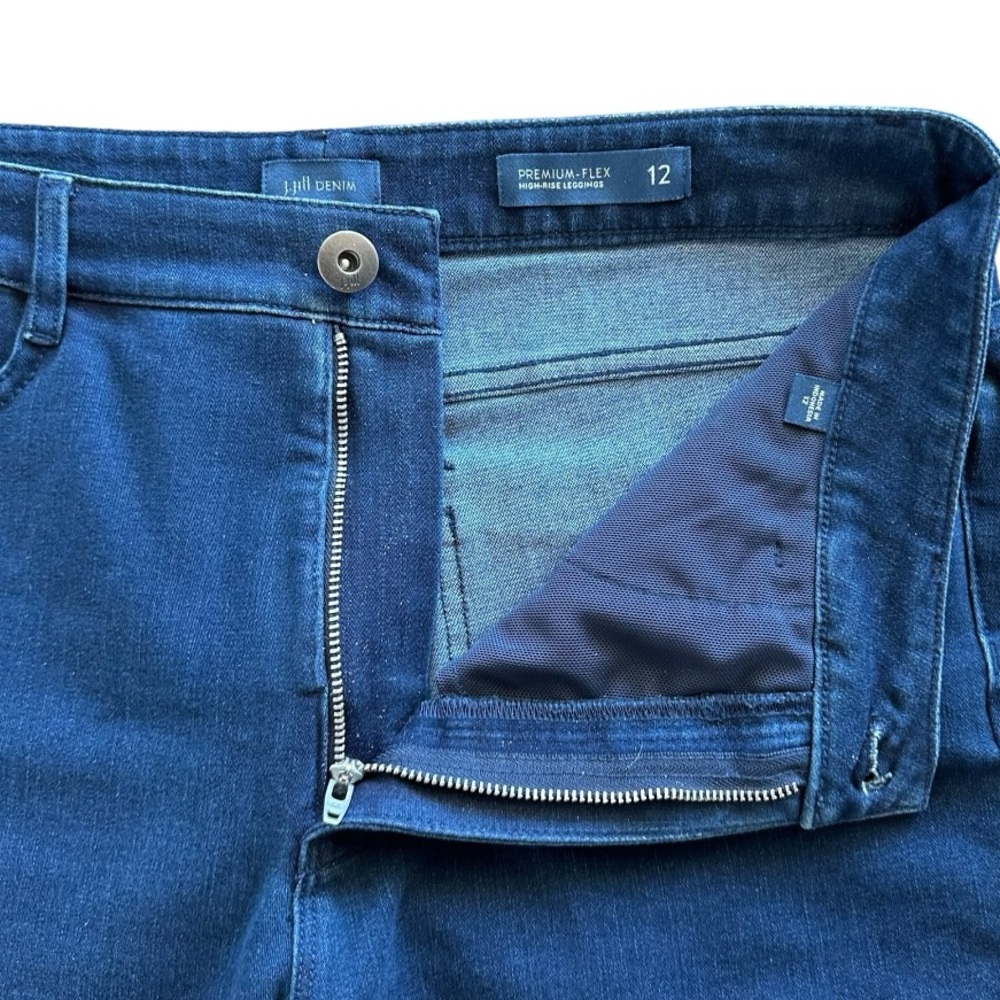 J.Jill Premium Flex High Rise Denim Leggings Size 12 - Picture 7 of 16